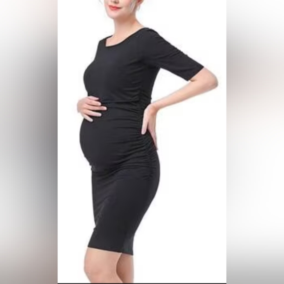 Kimi and Kai Dresses & Skirts - Kimi & Kai Pokkori Maternity Tiered Nursing Ruched Mini Dress Large 12-14 NWT